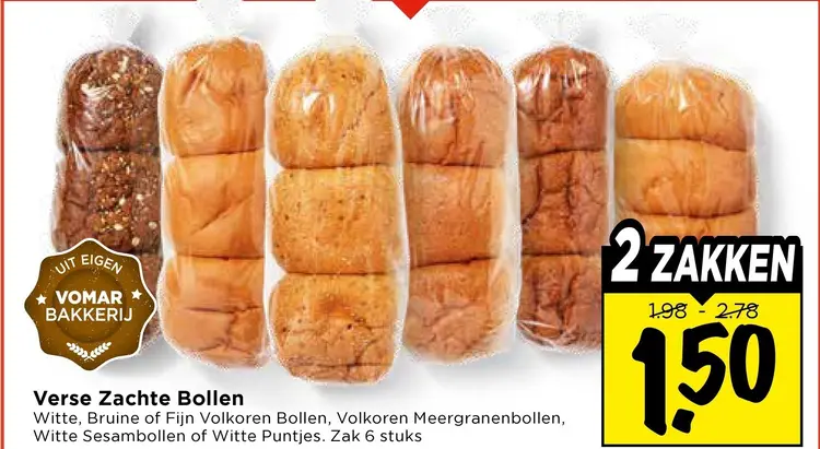 Aanbieding: Verse Zachte Bollen