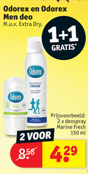 Aanbieding: Odorex en Odorex Men deo