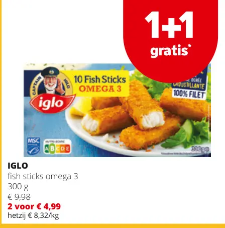 Promotie: Fish sticks omega 3