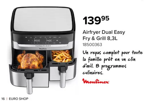 Offre: Airfryer Dual Easy Fry & Grill