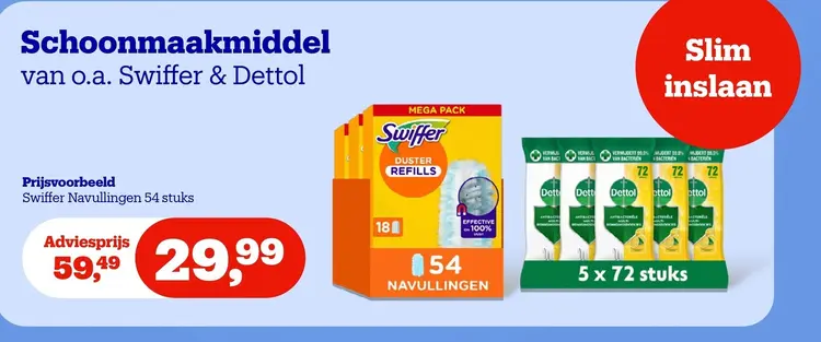 Aanbieding: Schoonmaakmiddel van o.a. Swiffer & Dettol