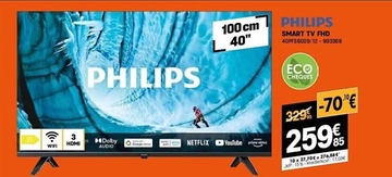 Aanbieding: PHILIPS SMART TV FHD 40PFS6009 / 12