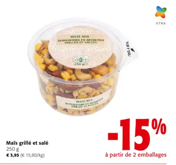 Offre: Maïs grillé et salé
