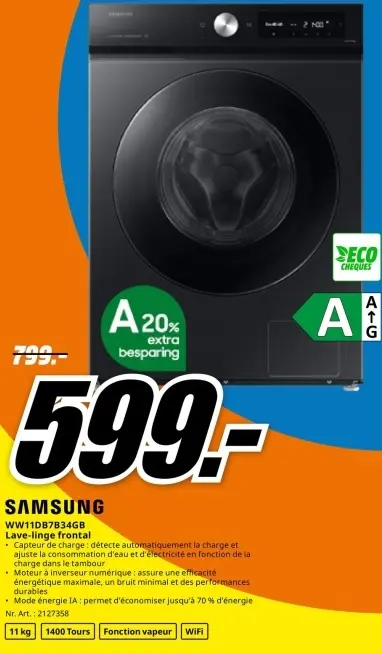 Offre: Lave-linge frontal