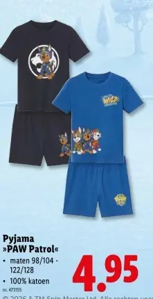 Promotie: Pyjama "PAW Patrol"