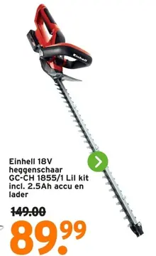 Aanbieding: Einhell 18V heggenschaar GC-CH 1855/1 Lil kit