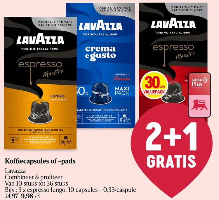 Promotie: Koffiecapsules of -pads