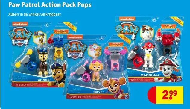 Aanbieding: Paw Patrol Action Pack Pups