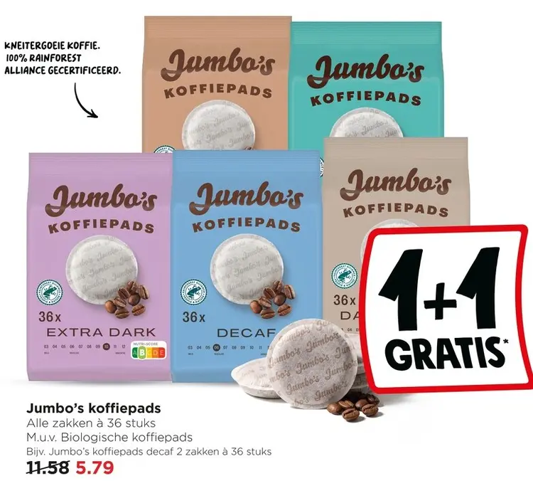 Aanbieding: Jumbo's koffiepads