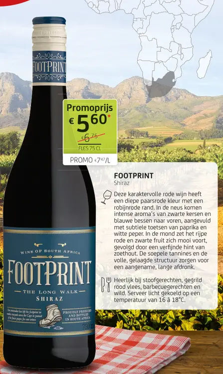 Promotie: FOOTPRINT Shiraz