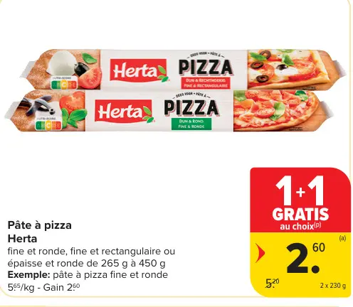 Offre: Pâte à pizza