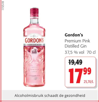 Promotie: Premium Pink Distilled Gin
