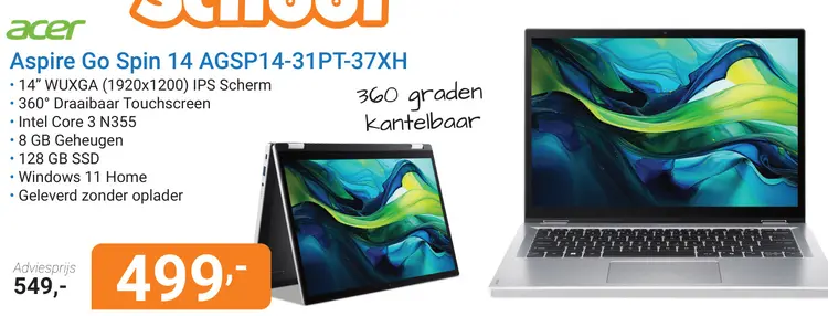 Aanbieding: Aspire Go Spin 14 AGSP14-31PT-37XH