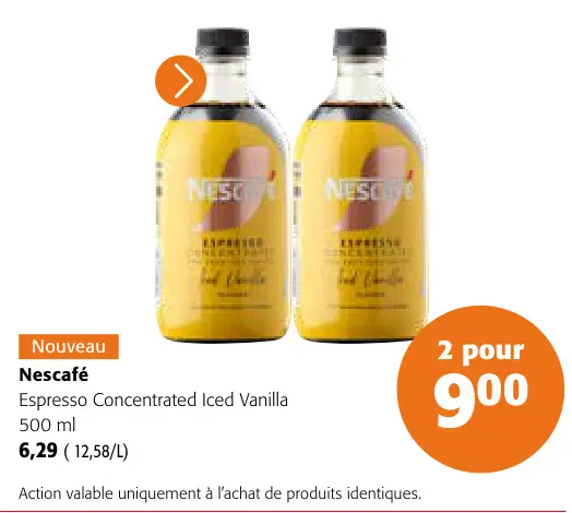 Offre: Nescafé Espresso Concentrated Iced Vanilla