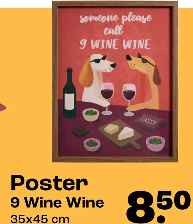 Aanbieding: Poster 9 Wine Wine