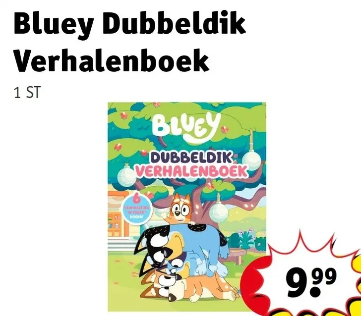 Offre: Bluey Dubbeldik Verhalenboek