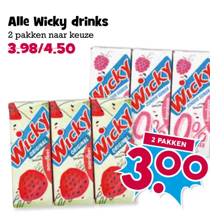 Aanbieding: Wicky drinks