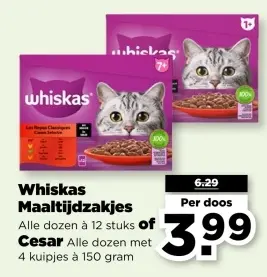 Aanbieding: Whiskas Maaltijdzakjes