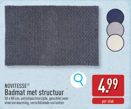 Promotie: NOVITESSE® Badmat met structuur
