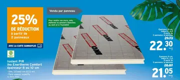 Offre: Iko Enertherm Comfort épaisseur 8 ou 10 cm