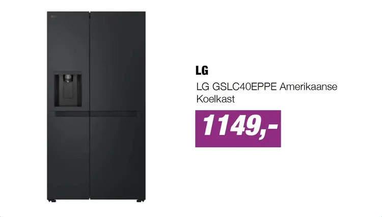 Aanbieding: LG GSLC40EPPE Amerikaanse Koelkast