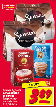 Aanbieding: Douwe Egberts Verwenkoffie of Senseo Cappuccino alle varianten !