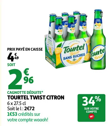 Offre: Tourtel twist citron