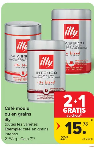 Offre: Café moulu ou en grains
