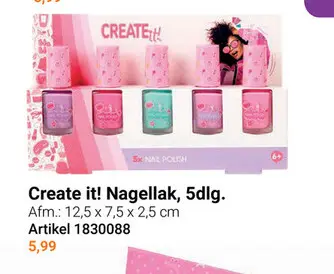 Aanbieding: Create it! Nagellak, 5st.