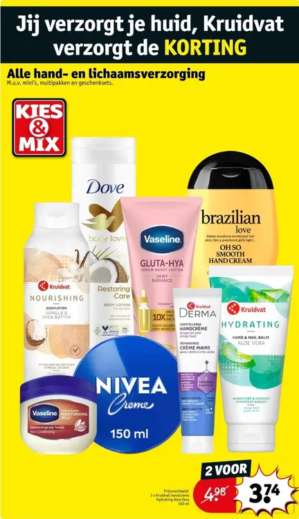 Promotie: Alle hand- en lichaamsverzorging