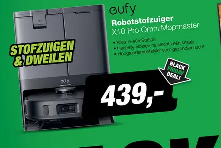 Aanbieding: Eufy X10 Pro Omni Mopmaster Robotstofzuiger