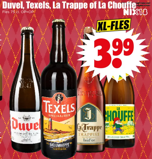 Aanbieding: Duvel, Texels, La Trappe of La Chouffe