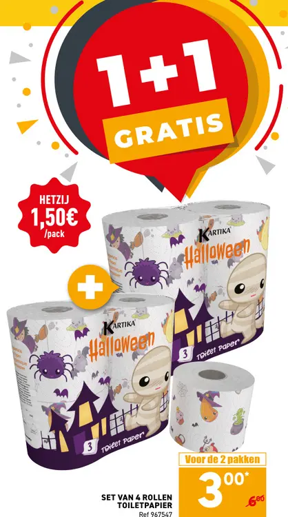 Promotie: Kartika Toiletpapier Halloween