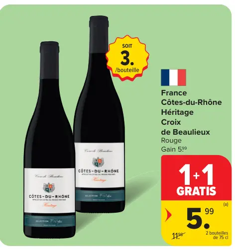 Offre: Côtes-du-Rhône Héritage Croix de Beaulieux Rouge