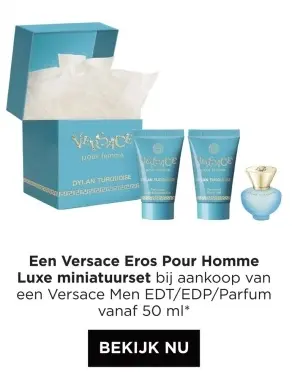 Promotie: Een Versace Eros Pour Homme Luxe miniatuurset