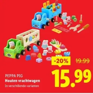 Aanbieding: Houten vrachtwagen