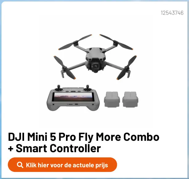 Aanbieding: Mini 5 Pro Fly More Combo + Smart Controller