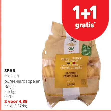 Promotie: Friet- en puree-aardappelen