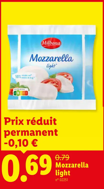 Offre: Mozzarella light
