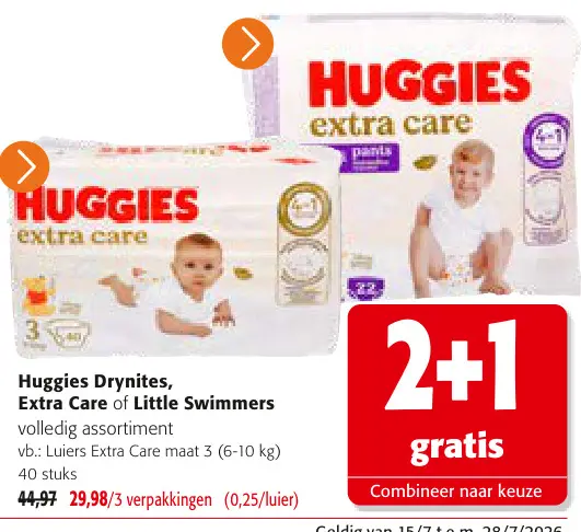 Promotie: Huggies Drynites, Extra Care of Little Swimmers