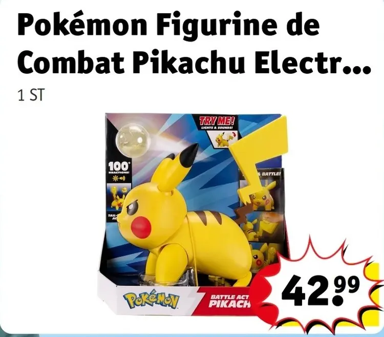Offre: Figurine de Combat Pikachu Electr...