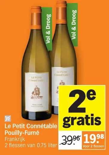Promotie: Le Petit Connétable Pouilly-Fumé