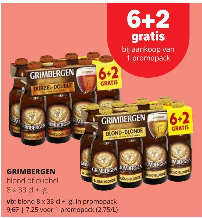 Promotie: Grimbergen blond or dubbel