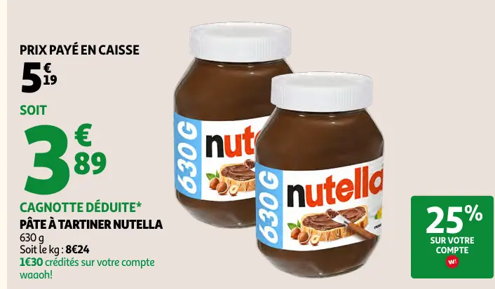 Offre: Pâte à tartiner