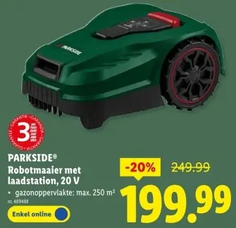 Promotie: Robotmaaier met laadstation, 20 V