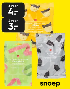 Aanbieding: drop en banaan smaak uiltjes