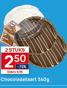 Aanbieding: 2 stuks Chocolade Taart 340g