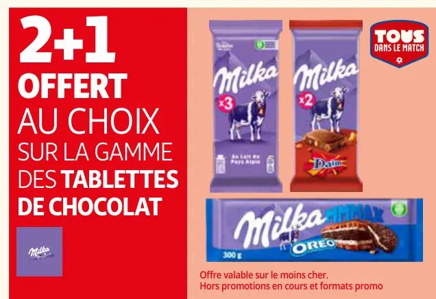 Promotie: Tablettes de chocolat