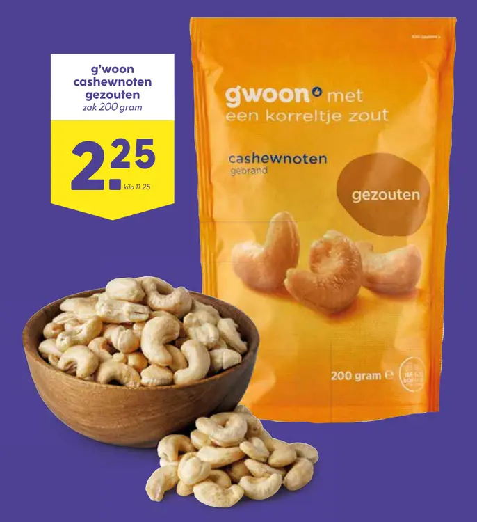 Aanbieding: Cashewnoten gezouten