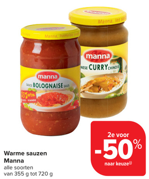 Aanbieding: Warme sauzen Manna